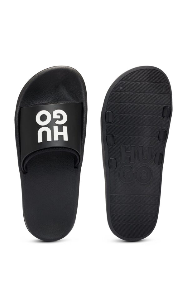 SANDALIA SLIDES WITH LOGO-BRANDED STRAPS